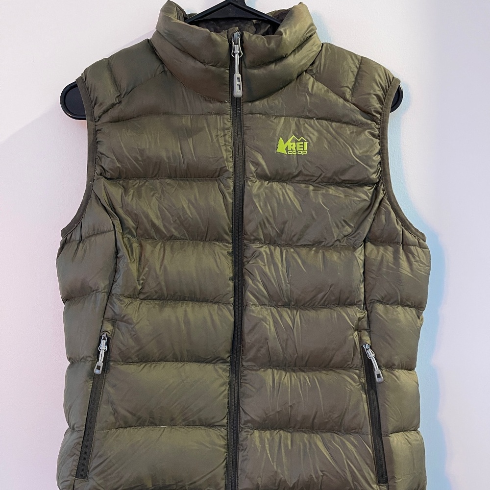 REI Co-op Olive Puffer Vest